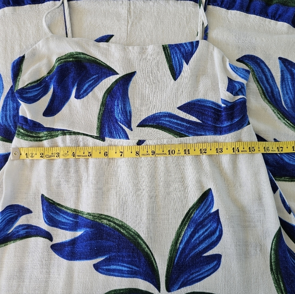 Lable Of Love XL Woman's Blue and White Spaghetti Strap Sundress Maxi - Picture 11 of 14
